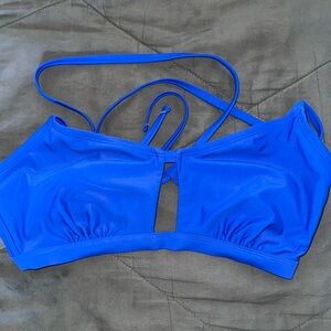 Blue bikini top